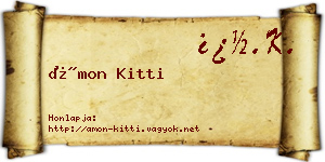 Ámon Kitti névjegykártya