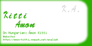kitti amon business card